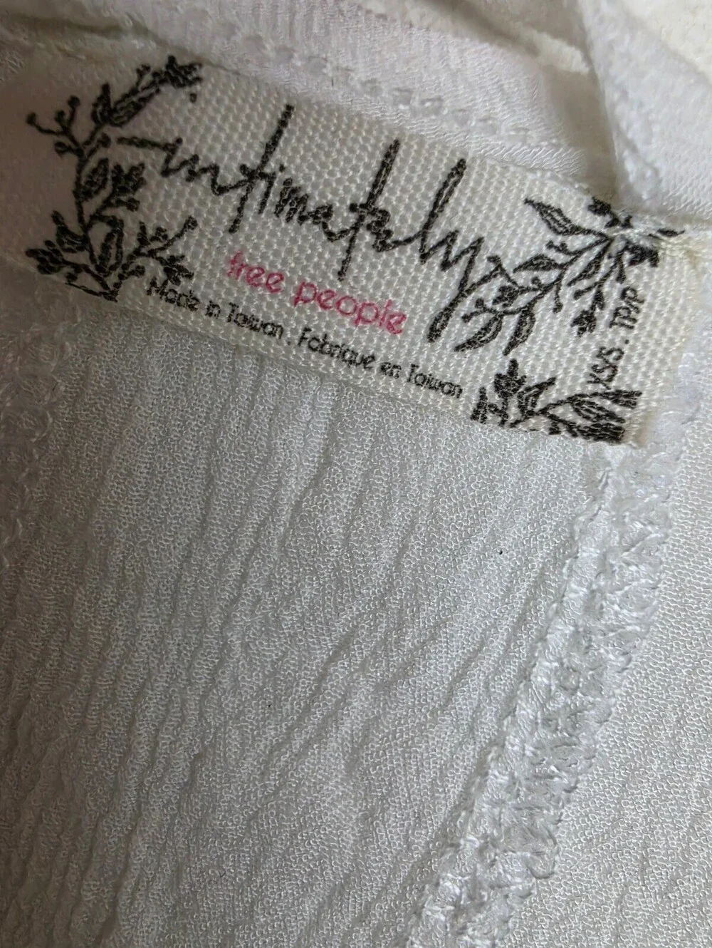 Free People White Embroidered Cover Up Dress